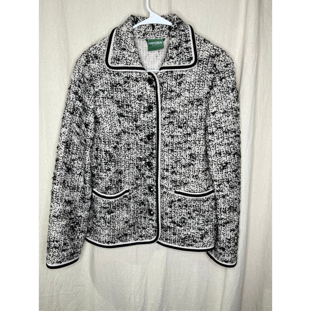 1990s Geiger Austria Wool Blend Twee Prep British Academia Dog Show Jacket 42 M